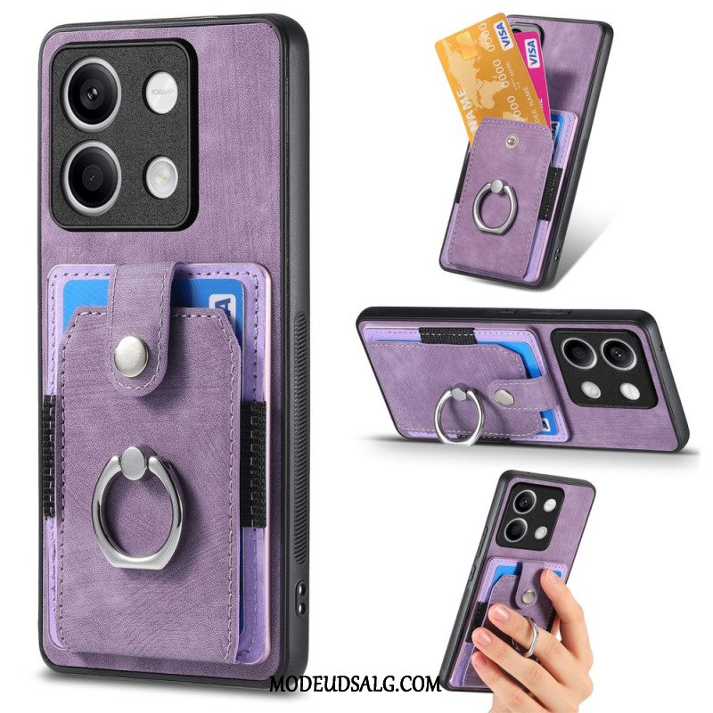 Cover Xiaomi Redmi Note 13 5g Telefon Etui Kortholder Og Roterende Ring