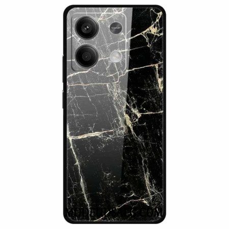 Cover Xiaomi Redmi Note 13 5g Telefon Etui Platin Sort Mønster Hærdet Glas