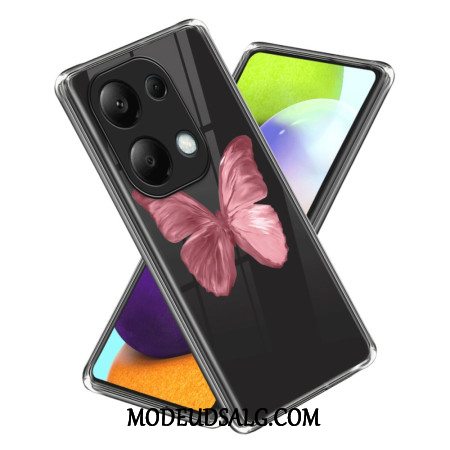 Cover Xiaomi Redmi Note 13 Pro 4g Lyserød Sommerfugl