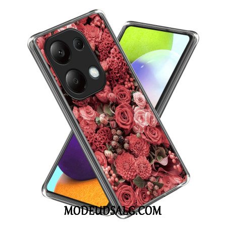 Cover Xiaomi Redmi Note 13 Pro 4g Røde Og Lyserøde Blomster