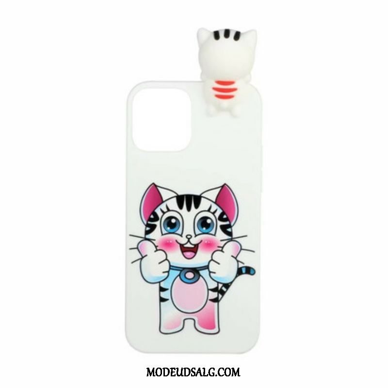 Cover iPhone 13 Mini 3d Cat Sjov