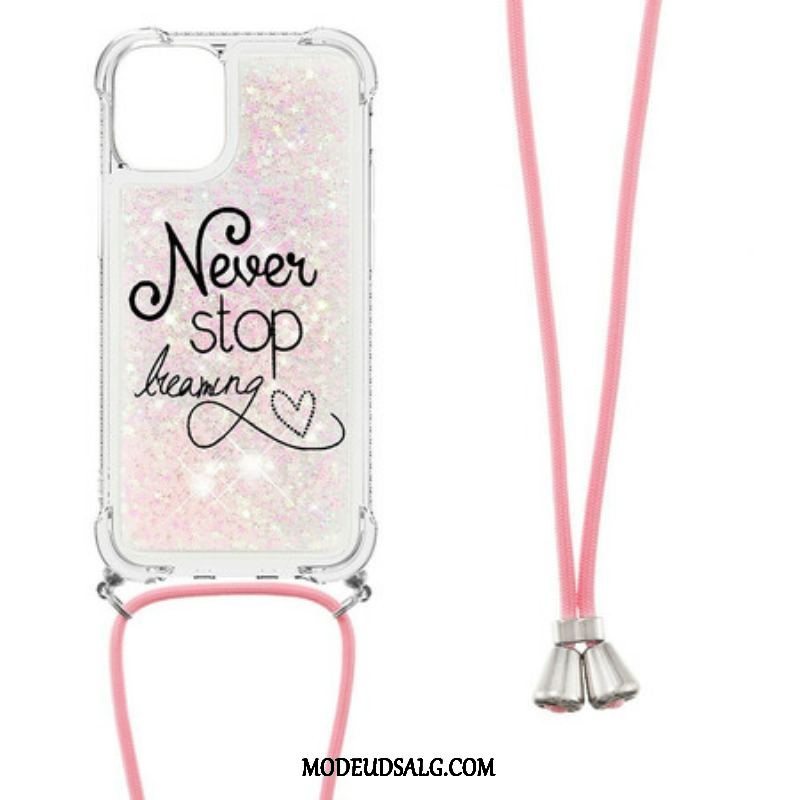 Cover iPhone 13 Mini Med Snor Stop Aldrig Med Glittersnøre