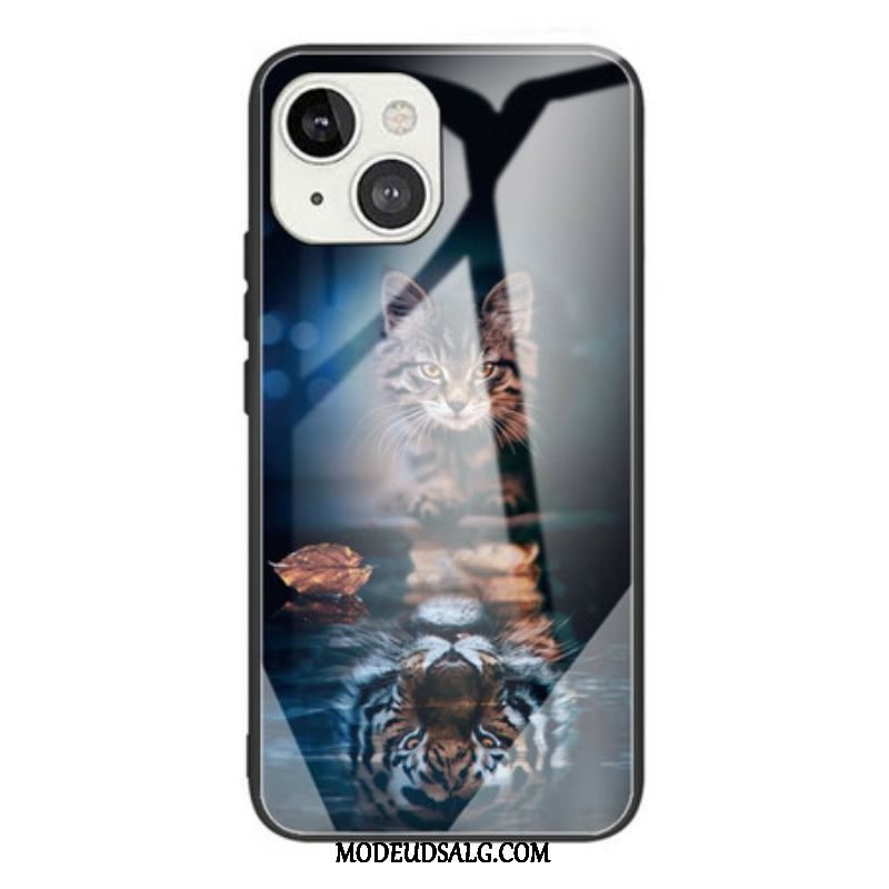 Cover iPhone 13 Mini Mit Tiger Hærdet Glas