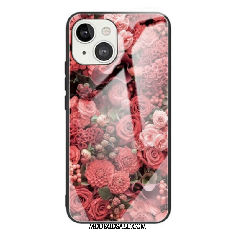 Cover iPhone 13 Mini Rose Blomster Hærdet Glas