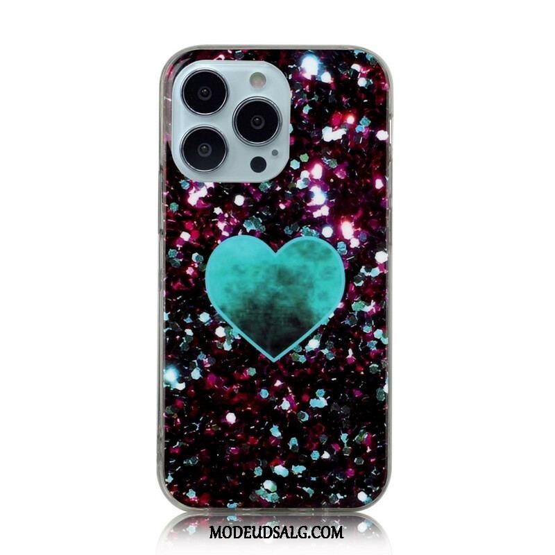 Cover iPhone 13 Pro Glitter Marmor