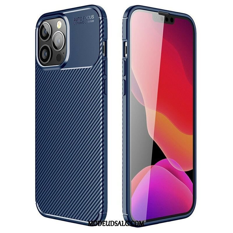 Cover iPhone 13 Pro Max Fleksibel Kulfibertekstur