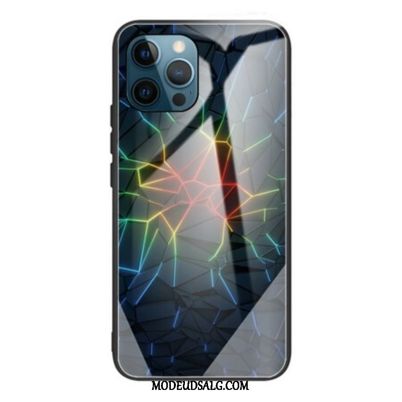 Cover iPhone 13 Pro Max Geometri Hærdet Glas