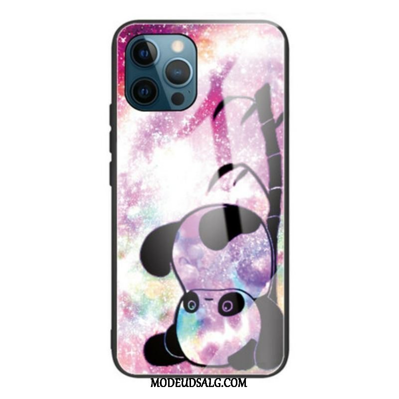 Cover iPhone 13 Pro Panda Og Bambus Hærdet Glas