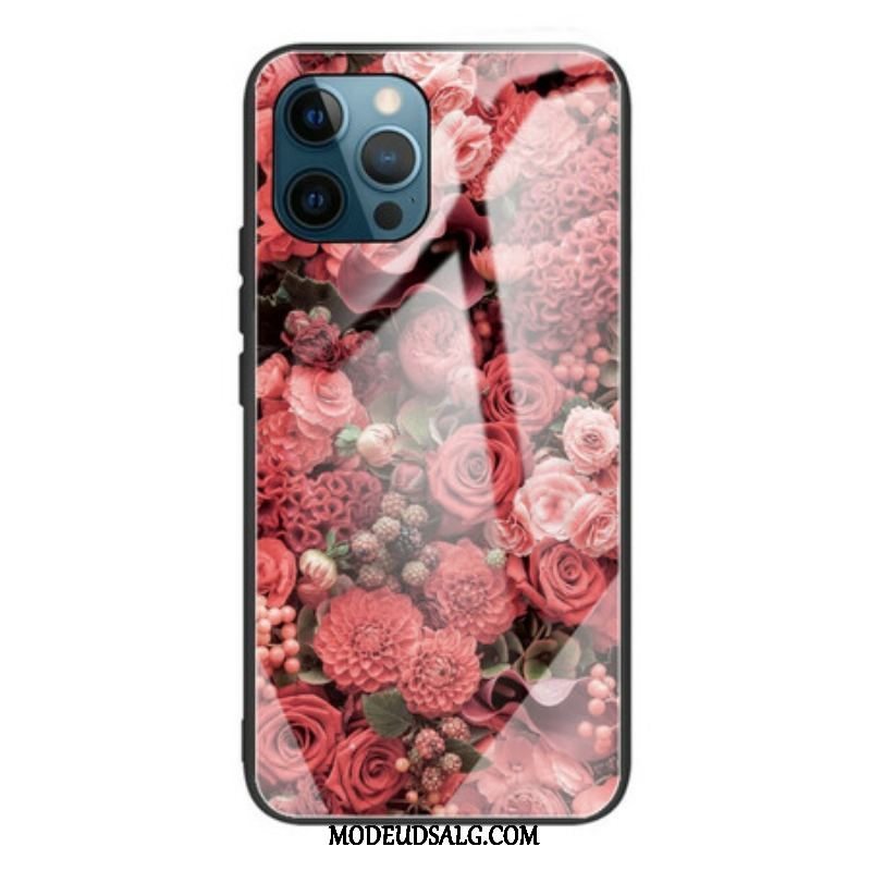 Cover iPhone 13 Pro Rose Blomster Hærdet Glas