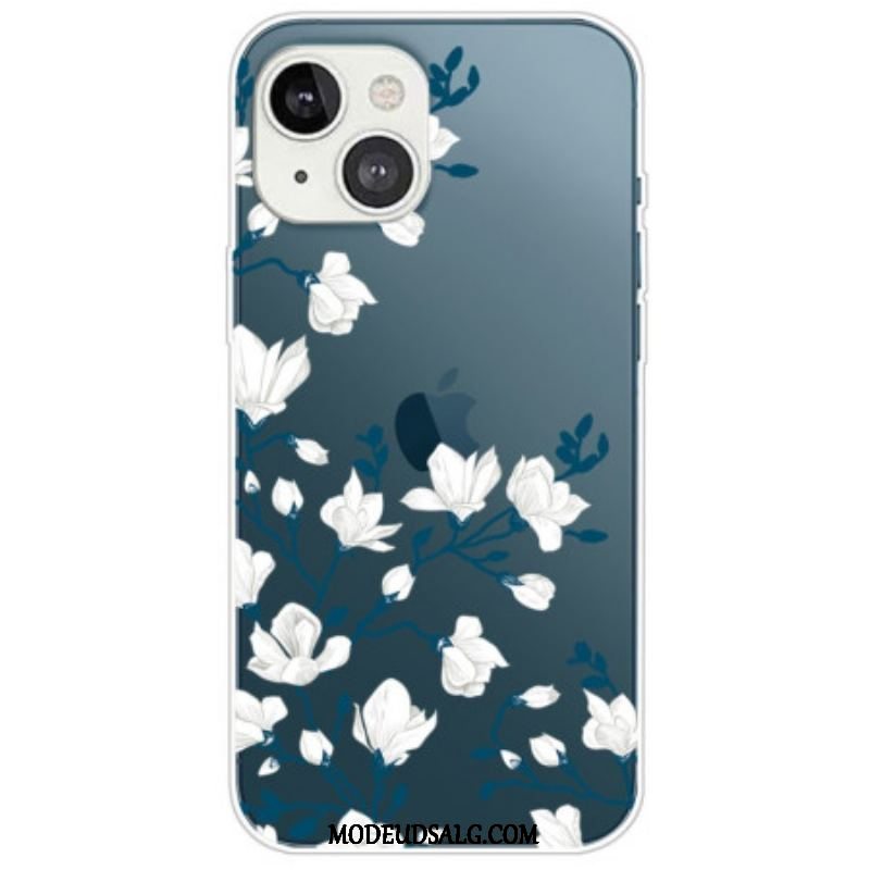 Cover iPhone 14 Plus Hvide Blomster