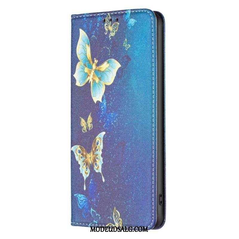 Cover iPhone 14 Pro Flip Cover Sommerfugle