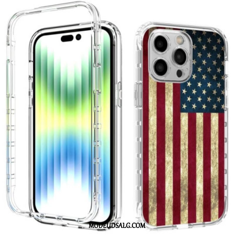 Cover iPhone 14 Pro Max Forstærket Amerikansk Flag