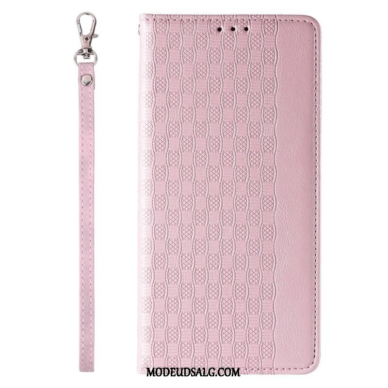 Cover iPhone 14 Pro Med Snor Flip Cover Vintage Strappy