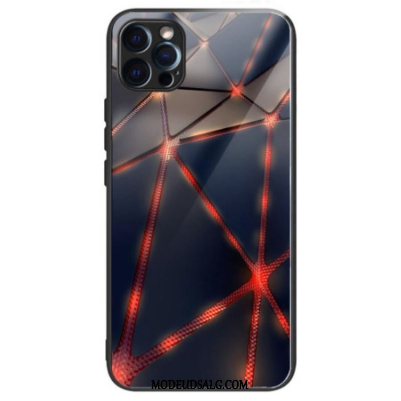 Cover iPhone 14 Pro Rød Linje Hærdet Glas