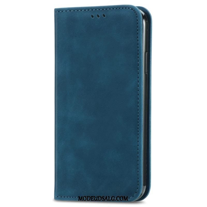 Cover iPhone 15 Plus Flip Cover Blødt Kunstlæder