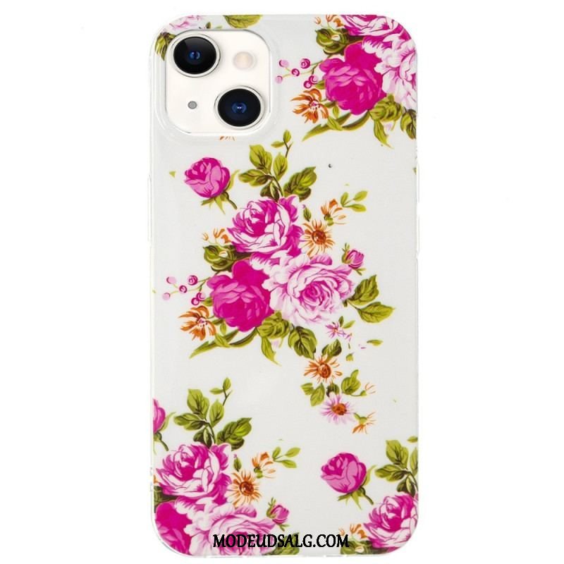 Cover iPhone 15 Plus Fluorescerende Blomster