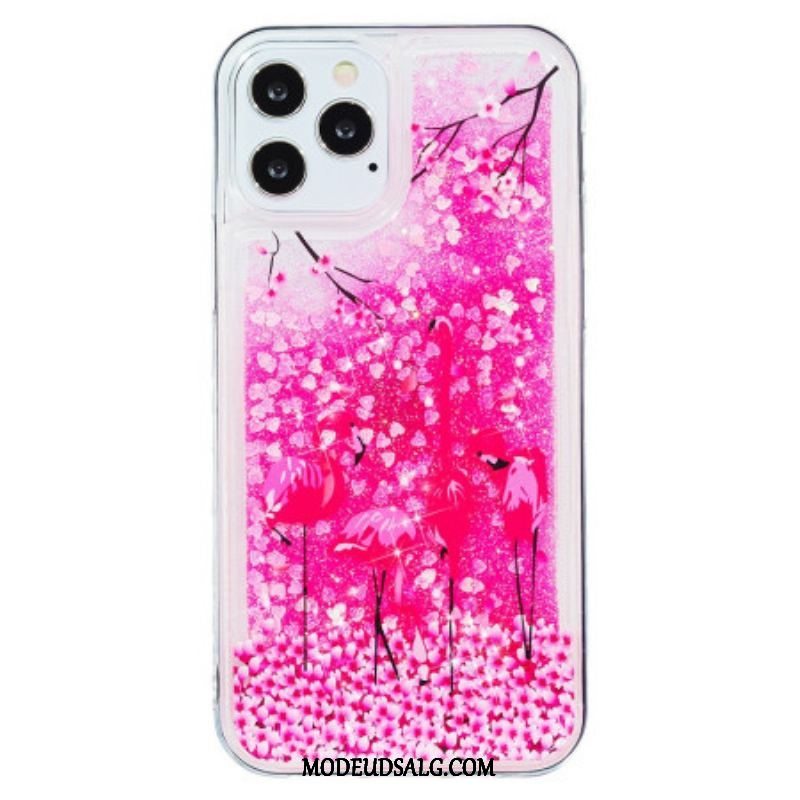 Cover iPhone 15 Pro Flamingo Glitter