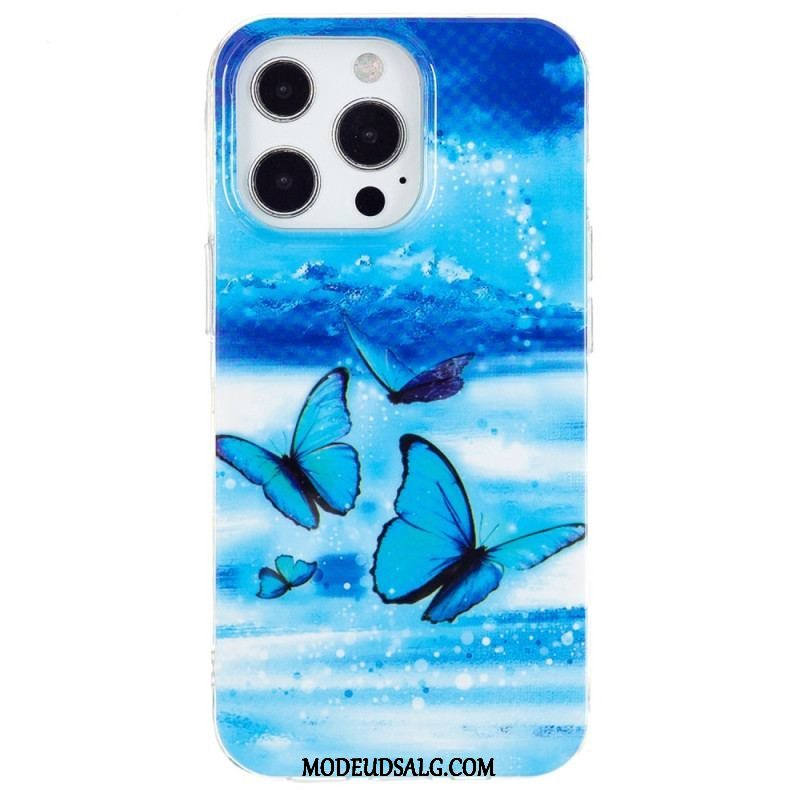 Cover iPhone 15 Pro Fluorescerende Sommerfugle