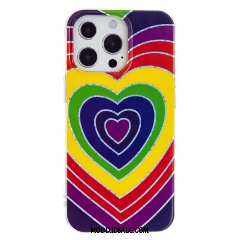 Cover iPhone 15 Pro Psykedelisk Hjerte