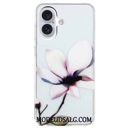 Cover iPhone 16 Plus Hvid Blomst