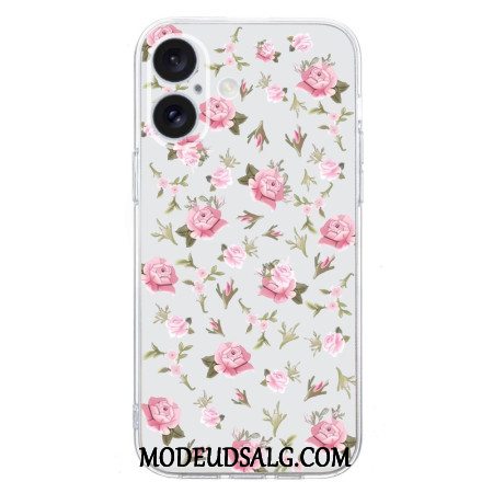 Cover iPhone 16 Plus Små Lyserøde Blomster