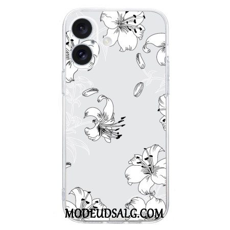 Cover iPhone 16 Plus Telefon Etui Hvide Blomster