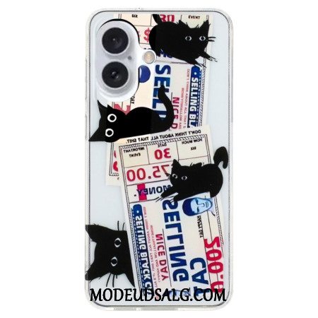 Cover iPhone 16 Plus Telefon Etui Sorte Katte