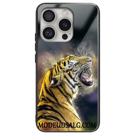 Cover iPhone 16 Pro Brølende Tiger Hærdet Glas