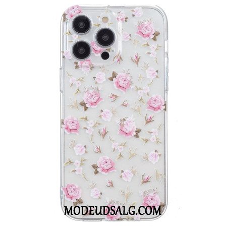 Cover iPhone 16 Pro Max Pink Blomstermønster