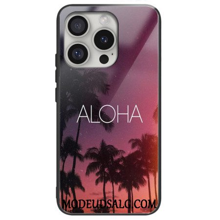 Cover iPhone 16 Pro Max Telefon Etui Aloha Hærdet Glas