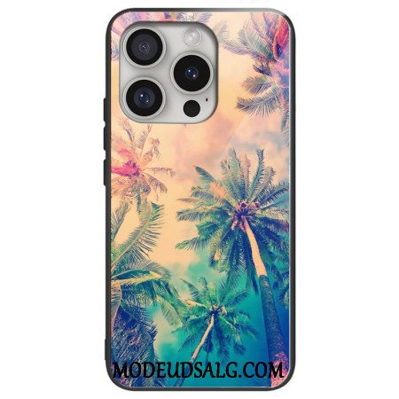 Cover iPhone 16 Pro Telefon Etui Palme Af Hærdet Glas