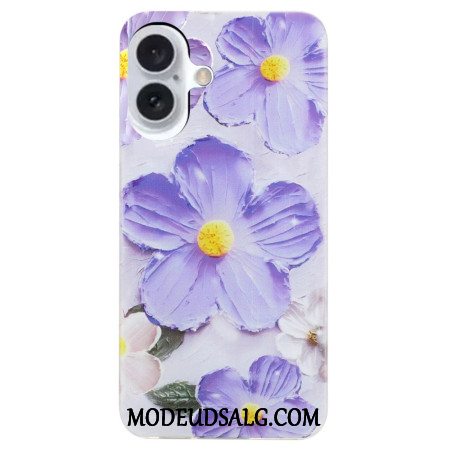 Cover iPhone 16 Telefon Etui Lilla Blomster