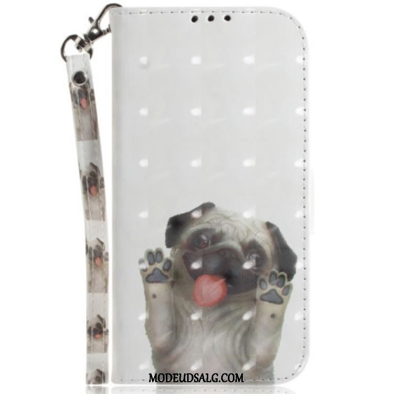 Flip Cover Moto G73 5G Med Snor Thong Pug