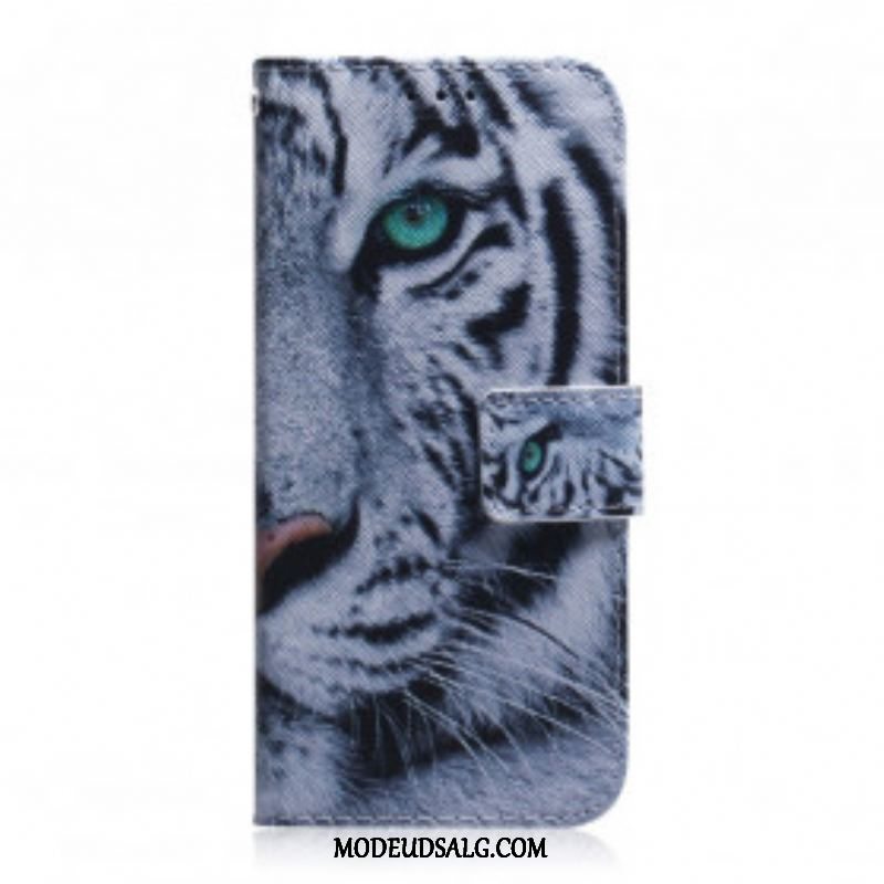 Flip Cover Motorola Edge 20 Pro Tiger Ansigt