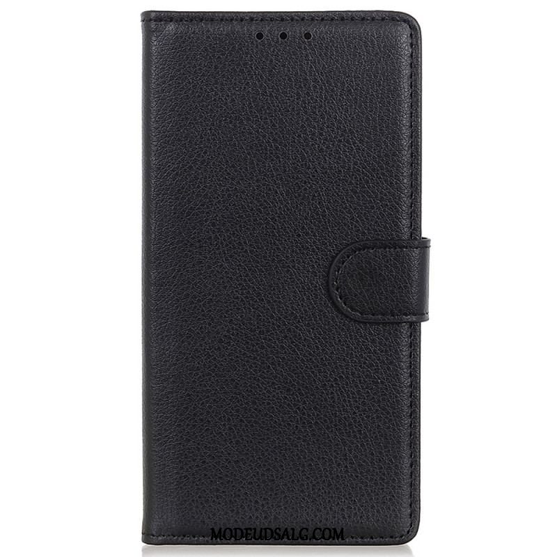 Flip Cover OnePlus 10 Pro 5G Traditionelt Litchi