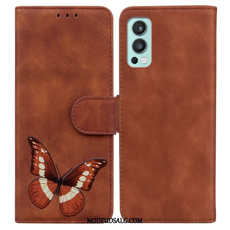 Flip Cover OnePlus Nord 2 5G Skin-touch Butterfly