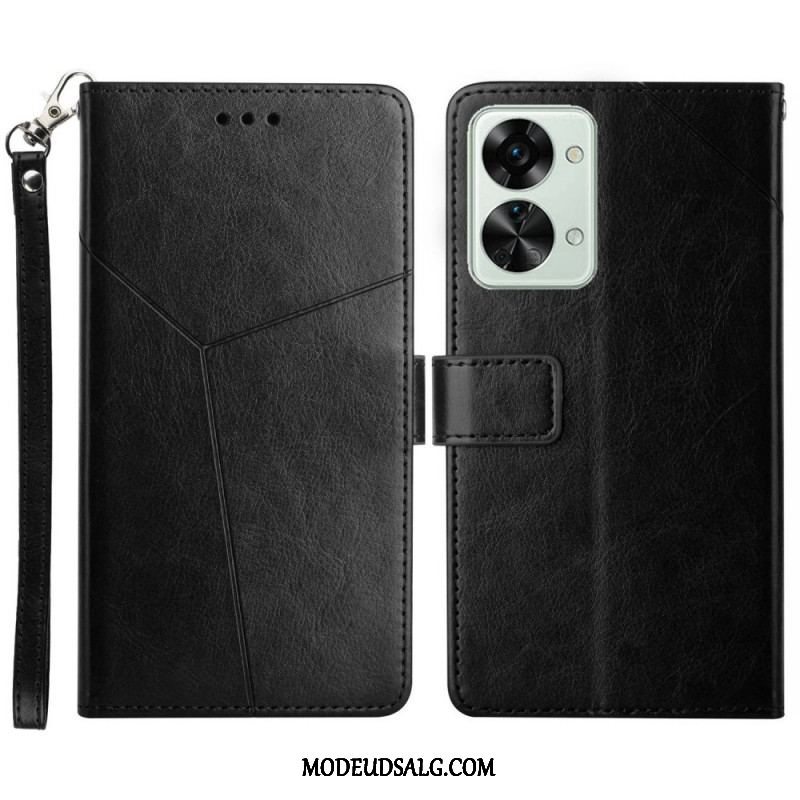 Flip Cover OnePlus Nord 2T 5G Med Snor Y Strappy Design