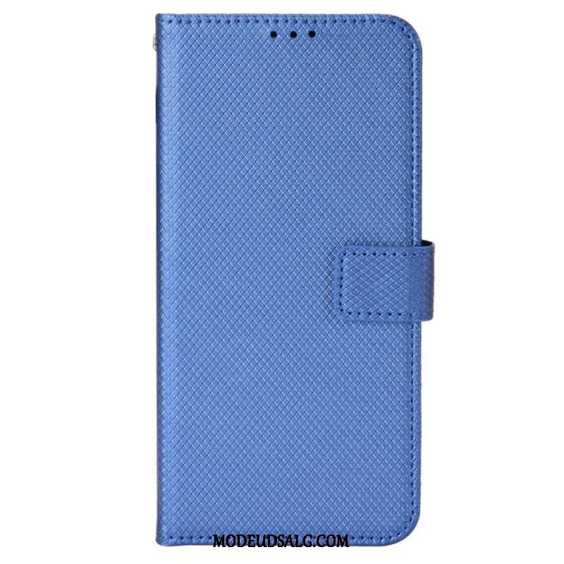 Flip Cover OnePlus Nord CE 2 5G Med Snor Strappy Diamond Texture