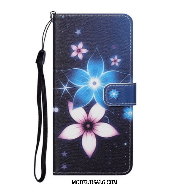 Flip Cover OnePlus Nord CE 5G Med Snor Lunar Strap Blomster