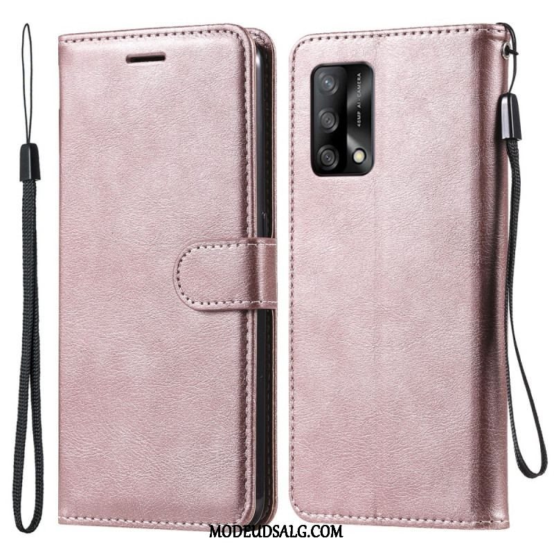 Flip Cover Oppo A74 4G Med Snor Strappy Lædereffekt