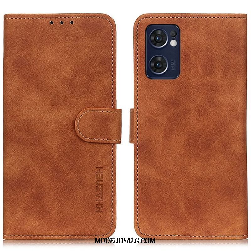 Flip Cover Oppo Find X5 Lite Khazneh Vintage Lædereffekt