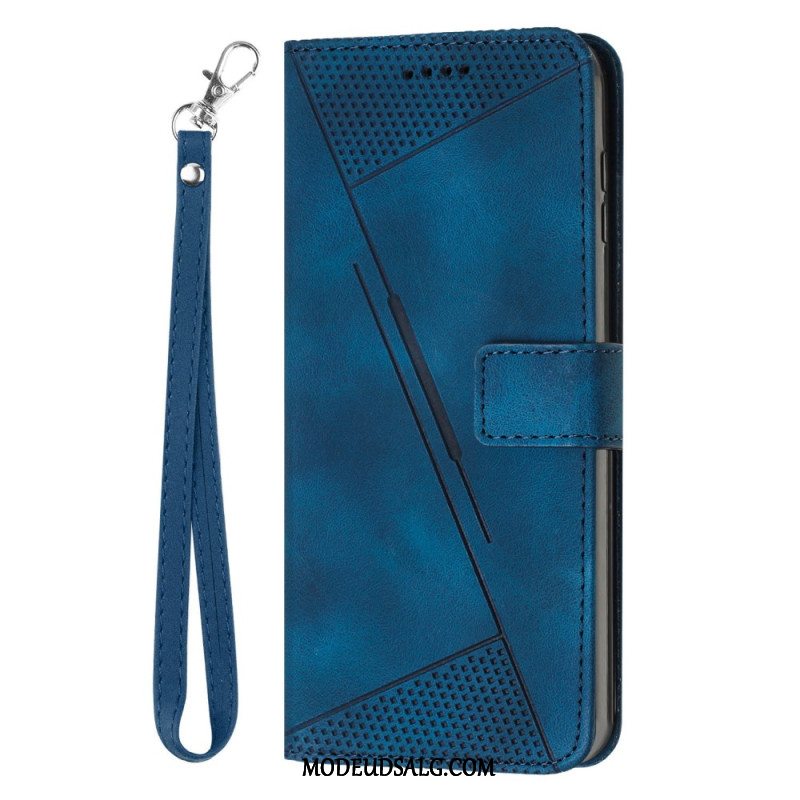 Flip Cover Oppo Reno 11 5g Trekantmønster