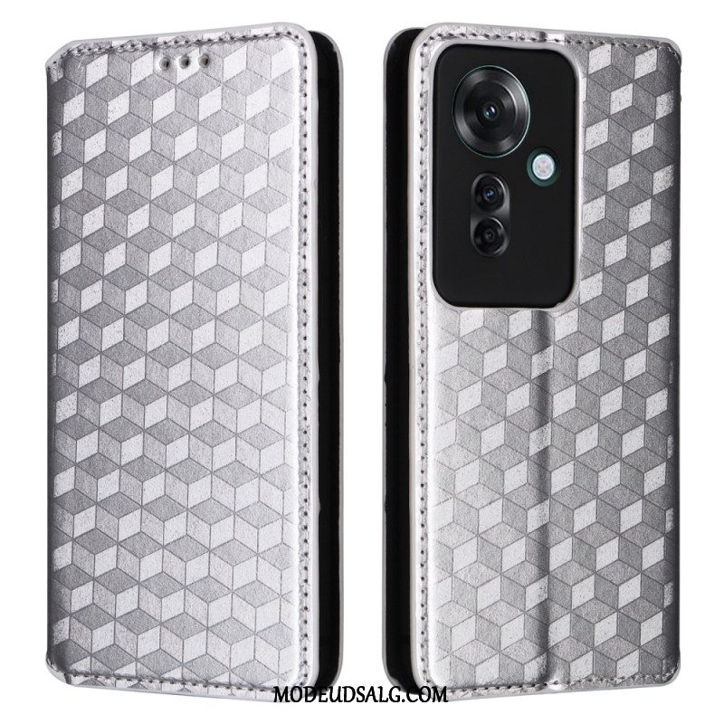 Flip Cover Oppo Reno 11f 5g Diamantmønster