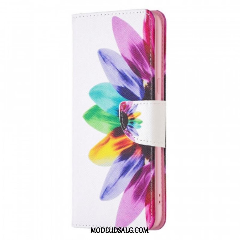 Flip Cover Oppo Reno 7 Akvarel Blomst