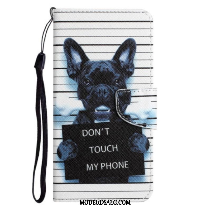 Flip Cover Samsung Galaxy A14 / A14 5G Med Snor Hund Rør Ikke Med Snor