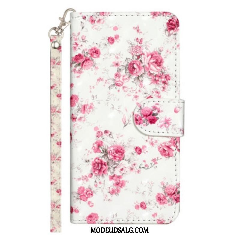 Flip Cover Samsung Galaxy A14 / A14 5G Med Snor Rem Liberty Flowers