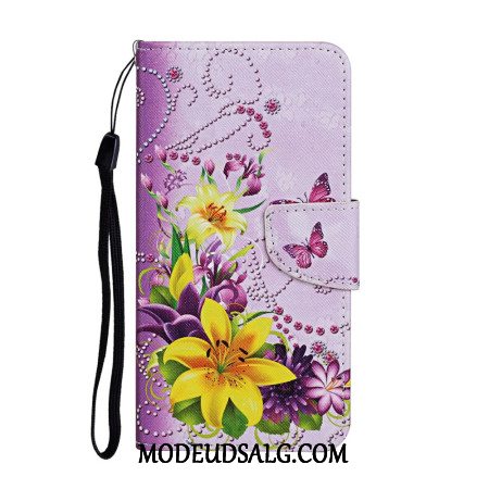 Flip Cover Samsung Galaxy A16 5g Gule Blomster