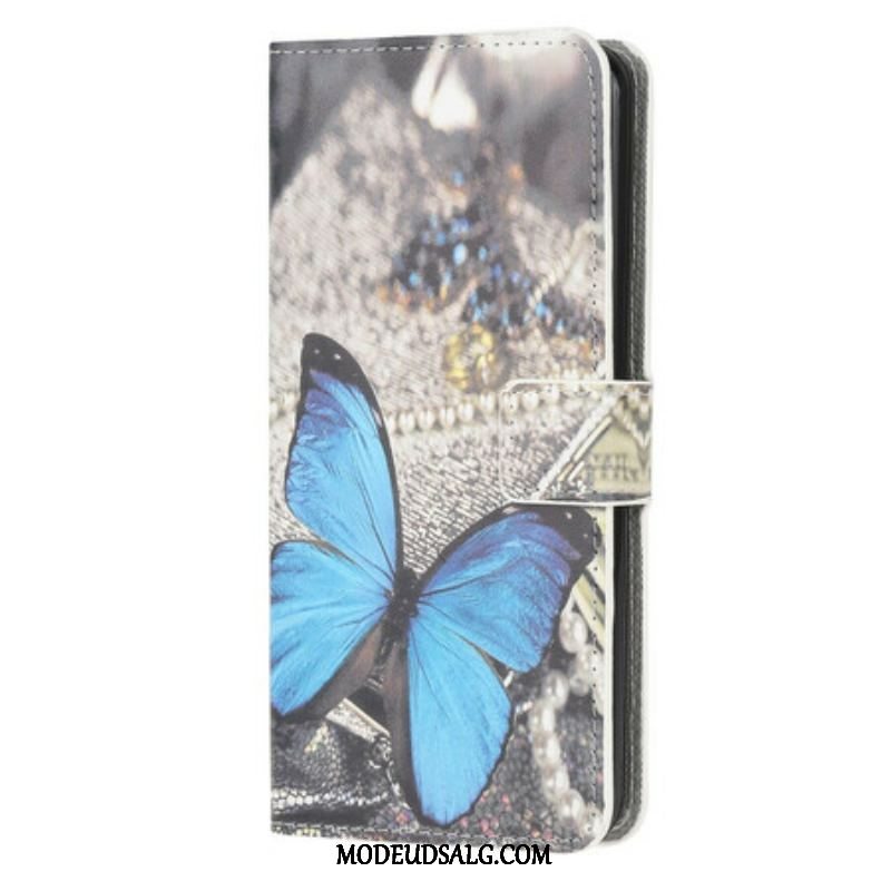 Flip Cover Samsung Galaxy A42 5G Butterfly Prestige Blå