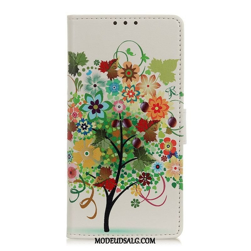 Flip Cover Samsung Galaxy A52 4G / A52 5G / A52s 5G Blomstrende Træ