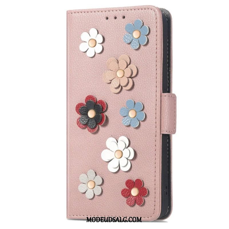 Flip Cover Samsung Galaxy A53 5G 3d Blomster